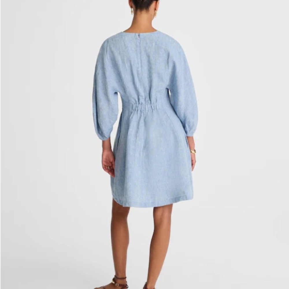 Madewell Light Blue Linen Dress - Picture 4 of 5